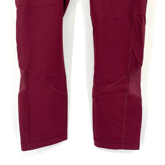 Lululemon Pace Rival Crop 22" Leggings Deep Rouge Size 4 - Picture 5 of 7